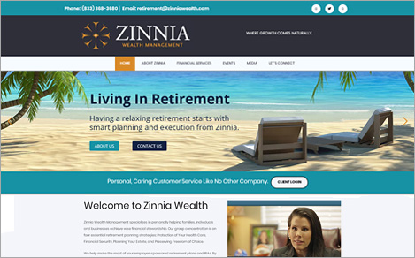 Web Design: Zinnia Wealth